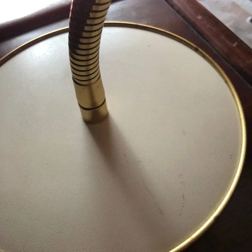 Vintage 2 Mirrors Rare Swan Neck One Side Magnified
